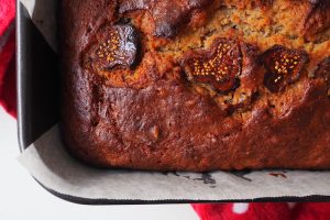 Fig, banana and walnut loaf