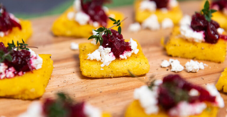 Polenta Squares with Beetroot Relish - Lake House Denmark